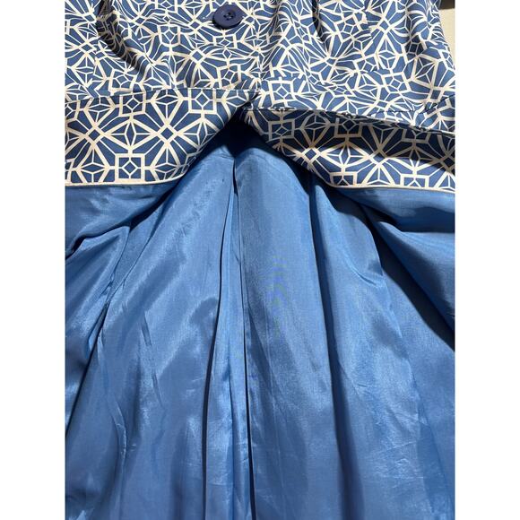 Tyler Boe Blue and White Geometric Blazer - Picture 11 of 14